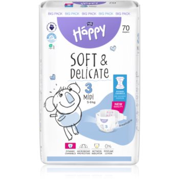 BELLA Baby Happy Soft&Delicate scutece de unică folosință cu canale - imagine 2